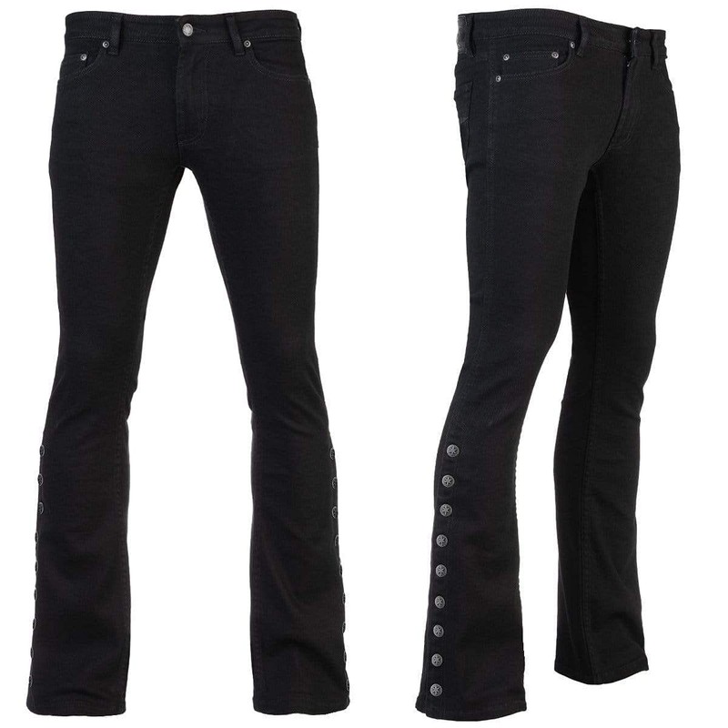 Wornstar Hellraiser Side Button Jeans - Black