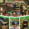 Portable Outdoor Camping Cookware Set -GEEKHOM 10-Piece Stainless Steel Cookware