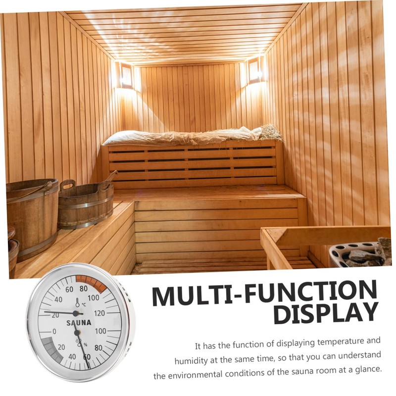 iplusmile Sauna Temperature and Humidity Gauge Dual Use Hygrometer for