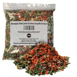 Naturejam Dried Carrots & Green Onions Soup Mix 8 Ounce-Dehydrated Vegetable Flakes To Make Ramen Noodle Soup Blend