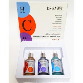 Dr Rashel Set reparador hidratante facial completo con vitamina C, retinol y cido hialurnico, tamao (1,01 oz x