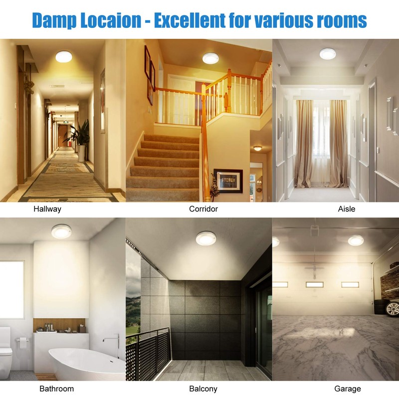 MingBright 6Inch LED Motion Sensor Ceiling Light, LED Flush Mount