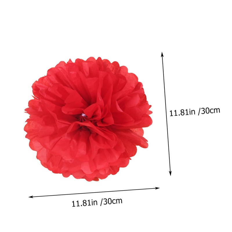 EXCEART 12pcs Tissue Paper Flower Pom Pom Hanging Decorative Honeycomb