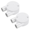 sourcing map 2Pcs PVC Conduit Box Junction Box U-shaped 2