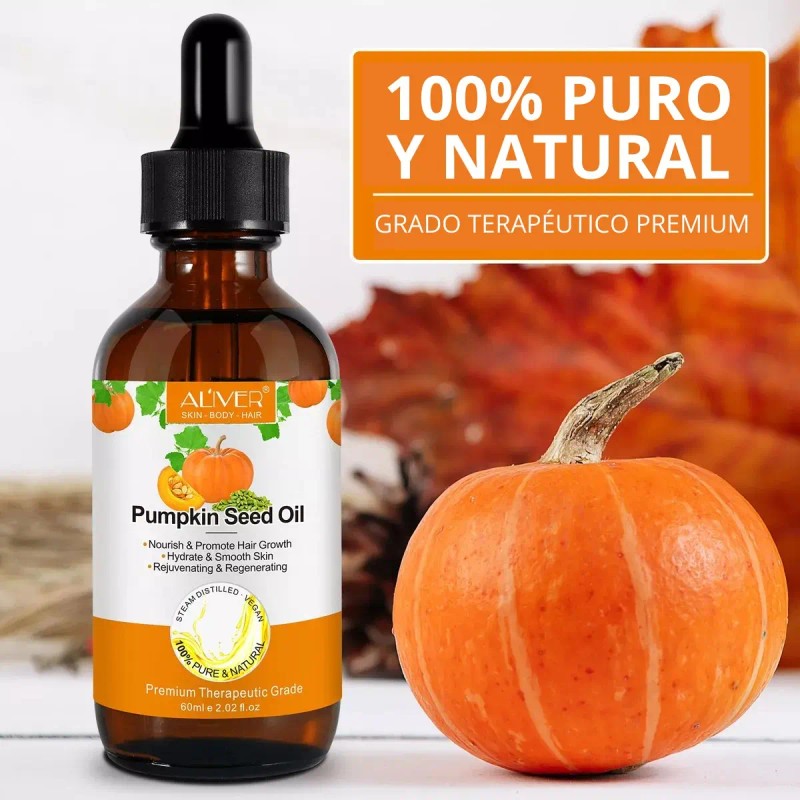 Aceite Semillas De Calabaza Nutrición Capilar Cuidado Facial