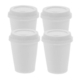 ERINGOGO 4pcs Miniature Coffee Cups for Dollhouse Tiny Takeout Coffee Cup Decor Dollhouse Accessories for