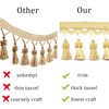 BEL AVENIR Tassel Fringe Trim 6.5 Yard x 3.15 Inches
