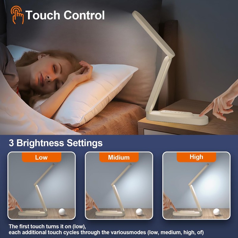 Giryuhd LED Desk Lamp for Office Home & Battery Operated