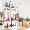 Riyidecor Red Rose Eucaltptus Kitchen Kitchen Curtains Floral Kitchenware Butterfly
