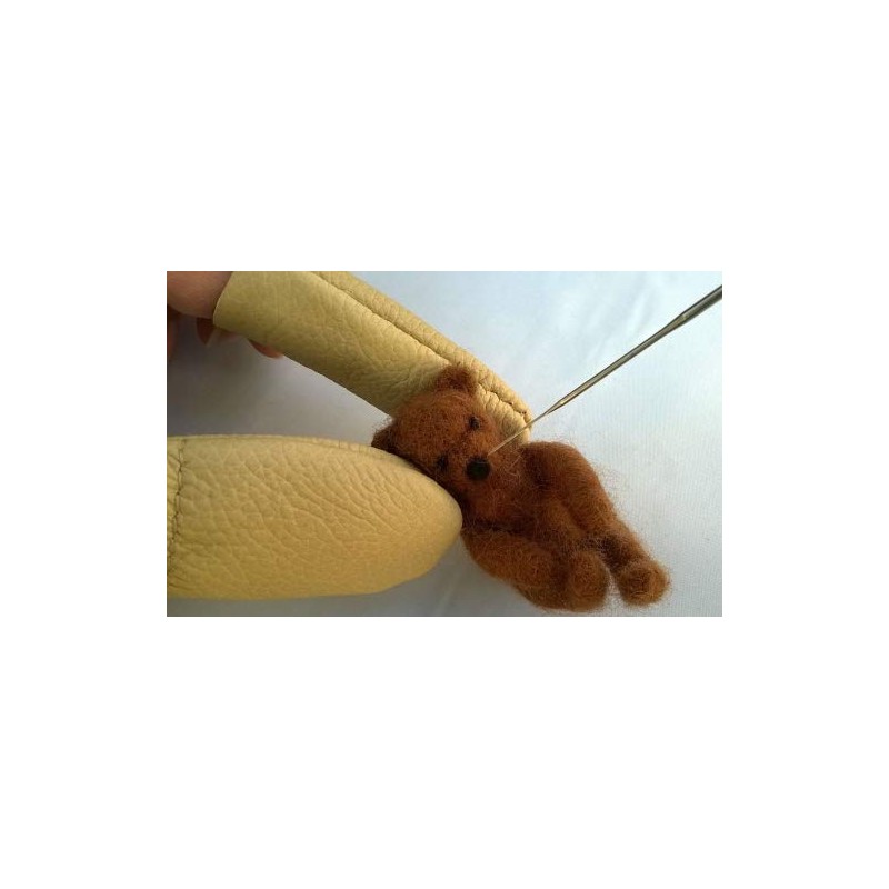 Leather Finger protectors - Needle Felting