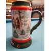 1991 Anheuser Busch AB Budweiser Bud Holiday Christmas Beer Stein