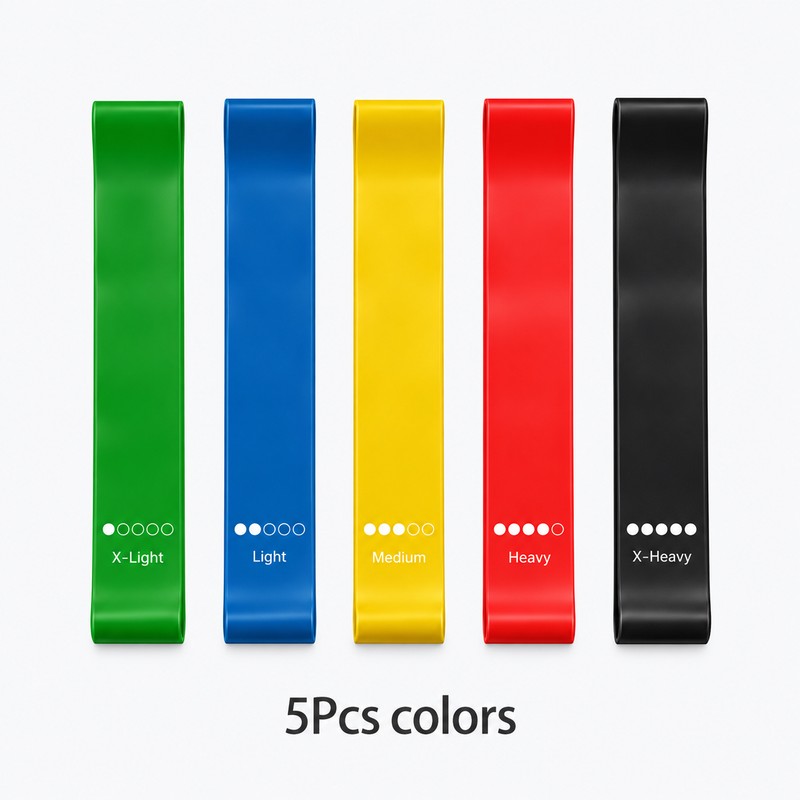 5-Piece Resistance Bands Set for Full-Body Workouts – 5 Resistance
