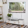 unho Universal Against The Wall TV Stand Floor: Free Standing