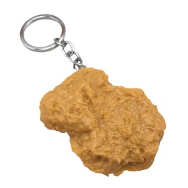 Toyvian Chicken Nugget Keychain Chicken Wing Ornament Metal Key Ring Metal Key Ring Purse Charms Pendant Chicken Nuggets Pendant Food Bag Pendant, brown