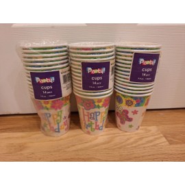 Party! 14 ct Floral Paper Cups for Happy Birthday Butterfly Garden Party 9 oz