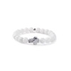 Elevated Faith Classic White Cross Bracelet (White, Medium)