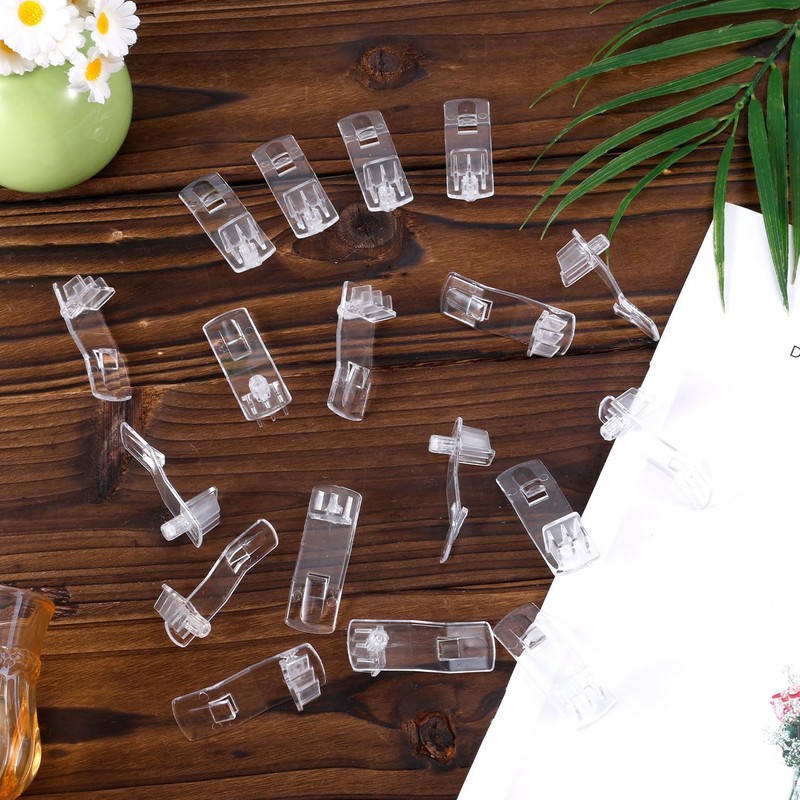 20pcs Self Locking Shelf Support Pegs, Clear Plastic Shelf Pins