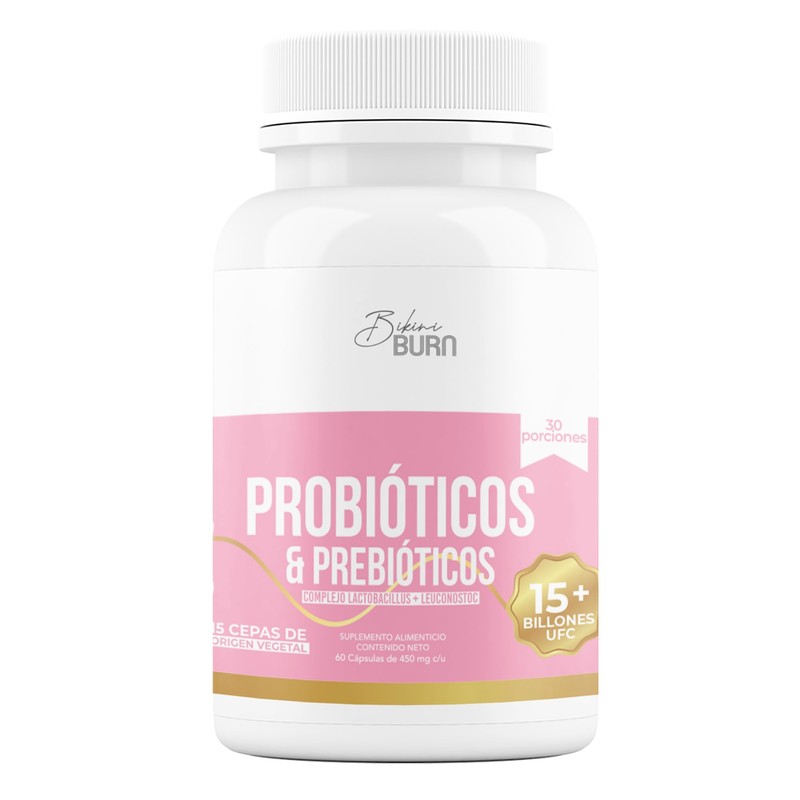 Probióticos y Prebióticos Veganos de Origen Vegetal 60 Cápsulas