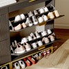 GarveeHome Wave Design Shoe Cabinet with 2 Flip Drawers, a