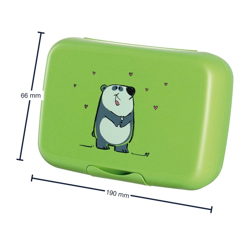 LEONARDO HOME 022859 Bambini Lunch Box Green Panda, Plastic