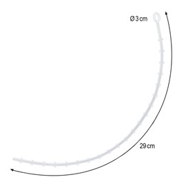 Ideen mit Herz Cable Ties, Reusable, 29 cm Long, Diameter 3 mm, Transparent, Pack of 12