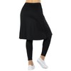Women Athletic Knee Length Skirts with Leggings,Pickleball Skirted Full-Length Leggings