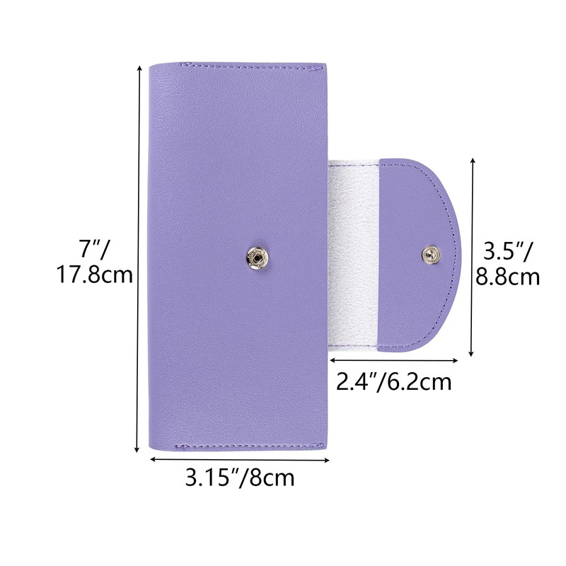 Purple 2-Layer Cash Envelope Wallet, Money & Credit Card Organizer