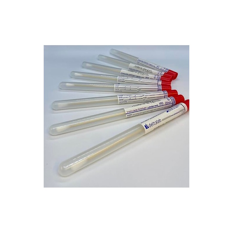 CMJ 2 x Sterile Transport Collection Swab 15cm Wooden Cotton