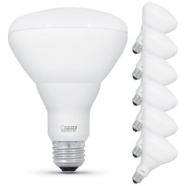 Feit Electric BR30 LED Light Bulb, 65W Equivalent, Dimmable, 650 Lumens, E26 Standard Base, 2700K Soft White, 90 CRI, Recessed Can Light Bulbs, 22-Year Lifetime, BR30DM/927CA/6, 6 Pack