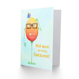 Wee Blue Coo Wee Wild Monsters Theo Well Done Congratulations Sealed Greeting Card Plus Envelope Blank Inside