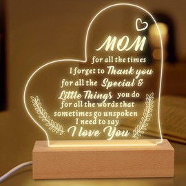 Jocidea Best Mom Gifts, I Love You Mom Gifts Night Light, Gifts for Mom, Mothers Day Gifts from Daughter Son, Mom Birthday Gifts, Christmas Anniversary Presents for Mom, Stocking Stuffers for Mom