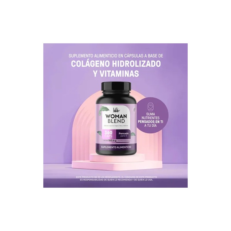 Multivitamínico Mujer 360 Cápsulas Sabor Suplemento Alimenticio Life360