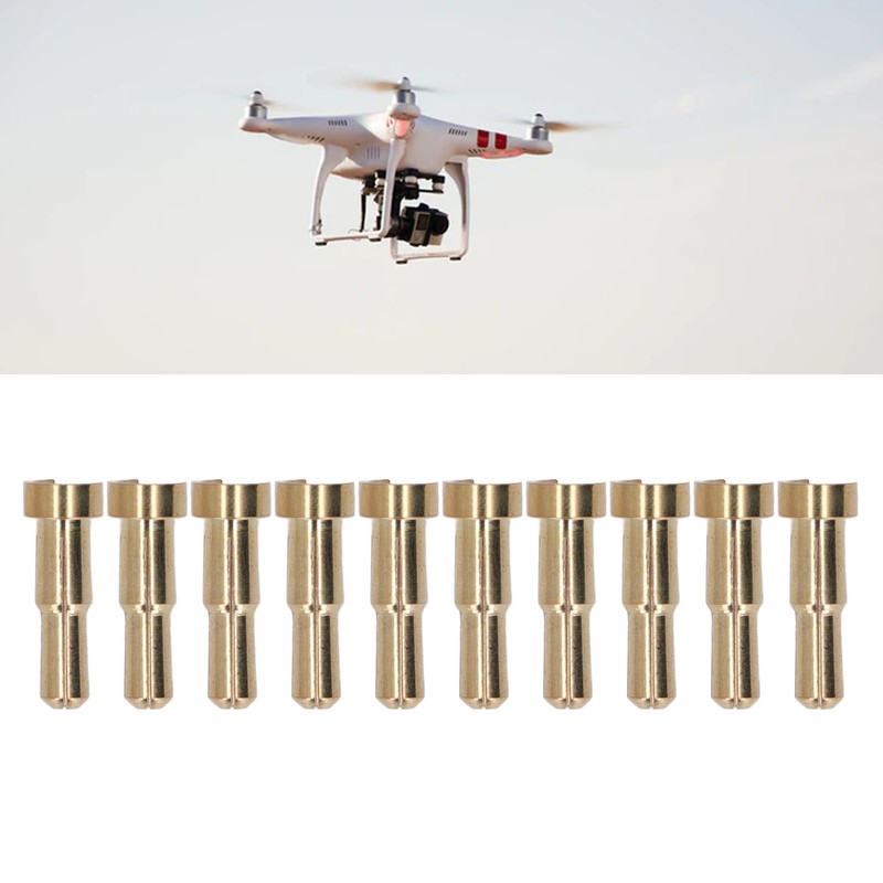 30PCS Battery Connector Plug Brass Gold Plated High Hardness RC