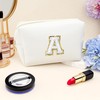 URSKYTOUS Initial Preppy Makeup Bag for Women Travel Large Cosmetic
