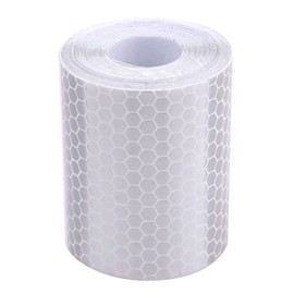 GIZGA Reflective Tape 3 Rolls 5 cm x 300 cm Tape for Safety Warning Tape Safety Marking Tape (White)