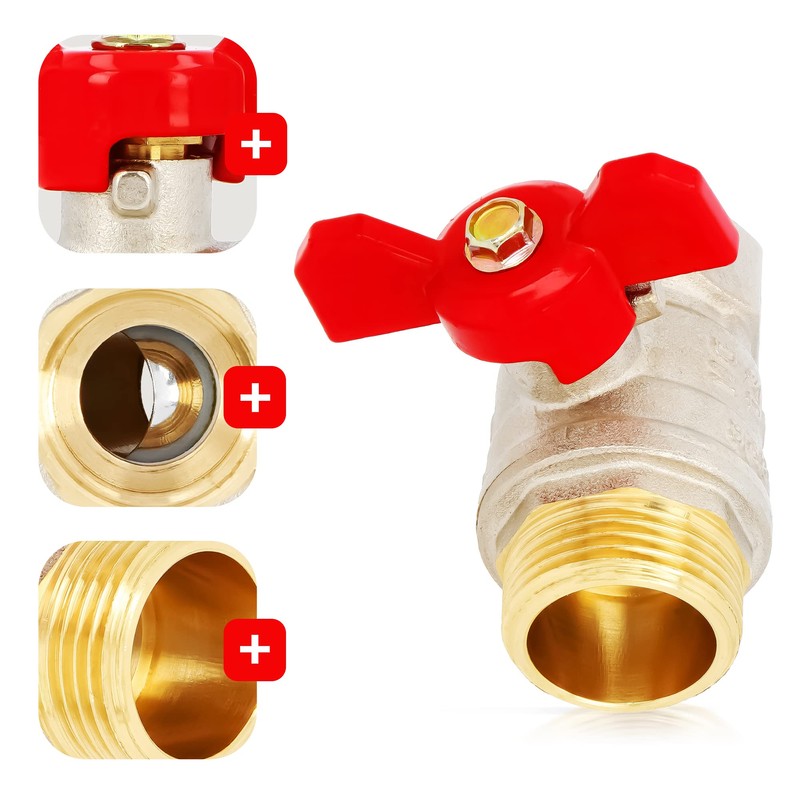 Ball Valve with Butterfly Handle Pack Nut Female Thread 1/2