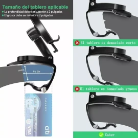 PUNKZZ Soporte Universal Teléfono Móvil Giratorio De 360° Para Auto