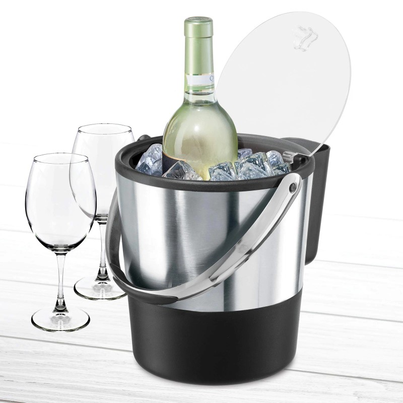 Oggi Insulated Ice Bucket, 4 Quart / 3.8 L, Stainless