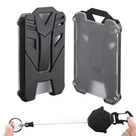 Heavy-Duty Retractable Badge Holder with Carabiner Keychain – 31.5" Smooth-Extend Badge Reel and Durable ID Card Holder for Secure Access