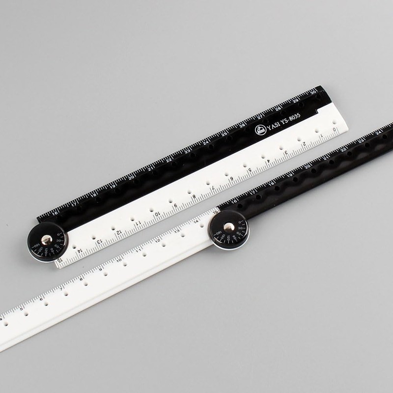 Belegao 2 PCS Folding Rulers, 15cm/30cm Foldable Ruler Clear &
