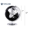 TOPGLOBE 20cm World Globe With a Metal Base – Educational/Geographic/Modern