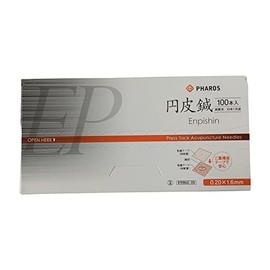 Pharos EP16 Circular Acupuncture, Thickness 0.08 inches (0.20 mm) x Needle Length 0.06 inches (1.6 mm), 1 Box (Pack of 100)
