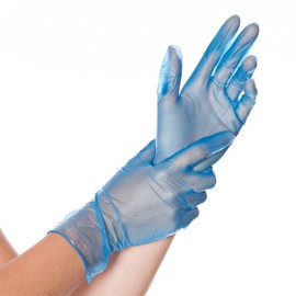 Vinyl Gloves – Perfect For Pack Of 100, s, blue