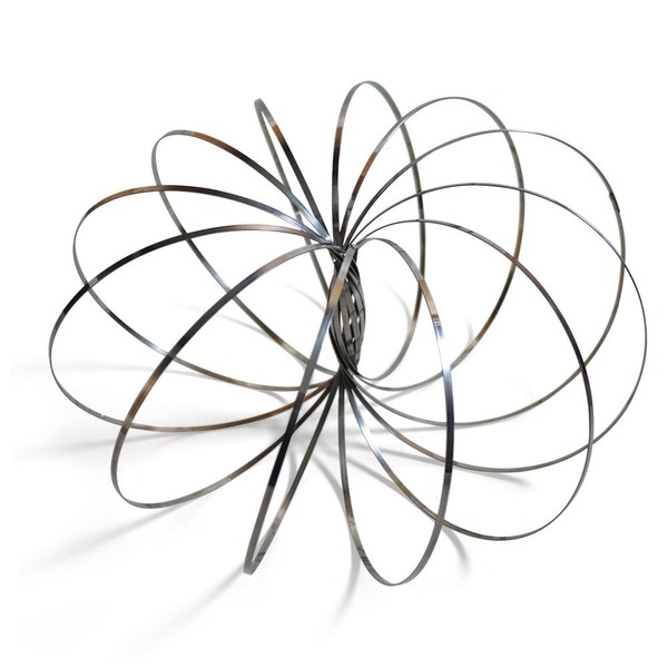 Geospace GeoFlux Mesmerizing 3-D Kinetic Sculpture & Interactive Spring Toy; Chrome
