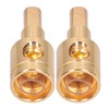2pcs 0GA Wire Reducer Terminal Connector Pure Copper Gold Plated