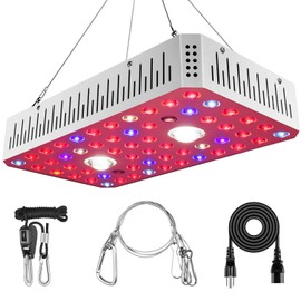 iPower GLLEDXCOB2000E 200W LED Plant Grow Light Full Spectrum with CREE COB and Adjustable Rope, Indoor Hydroponics