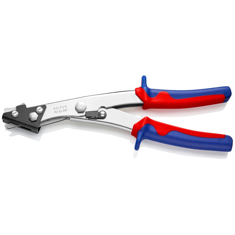 Knipex Blechknabber vernickelt, mit Mehrkomponenten-Hüllen 280 mm 90 55 280