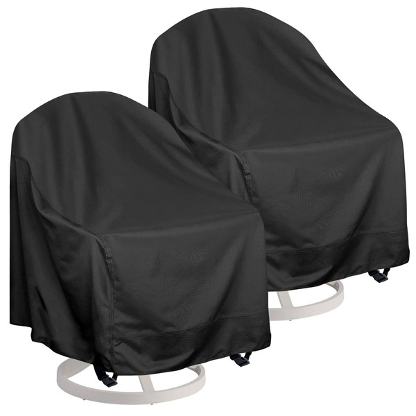 ZILOMI Outdoor Swivel Lounge Chair Cover 2 Pack, Fits Most