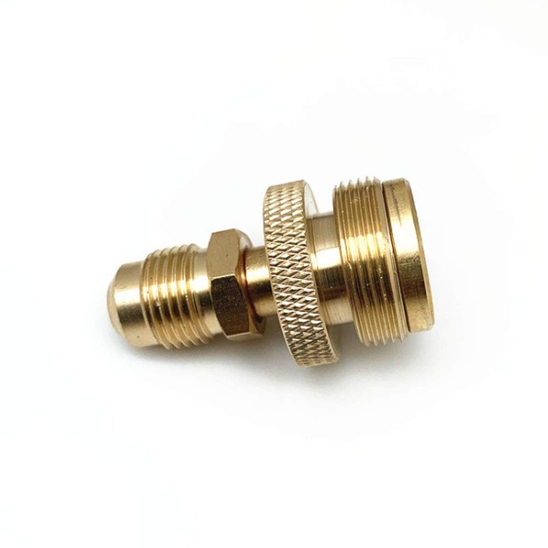 Acxico 2 pcs Grill Stove 1lb Propane Tank Regulator Adapter