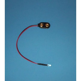 EMC ONE PRE WIRED LED 9 VOLT RED FLASHING ON SNAP 9V PREWIRED BLINK FLASH